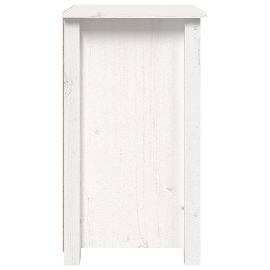 Table de chevet Blanc 40x35x61,5 cm Bois de pin massif