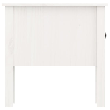 Tables d'appoint 2 pcs Blanc 50x50x49 cm Bois massif de pin