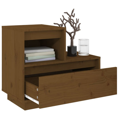 Tables de chevet 2pcs Marron miel 60x34x51cm Bois de pin massif