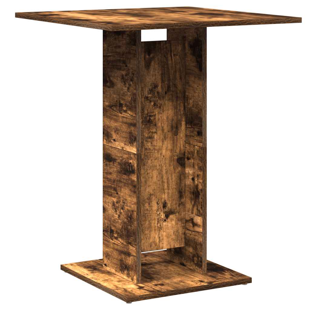 Table de bistro Chêne fumé 60x60x75 cm Bois d'ingénierie