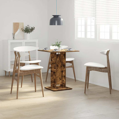 Table de bistro Chêne fumé 60x60x75 cm Bois d'ingénierie