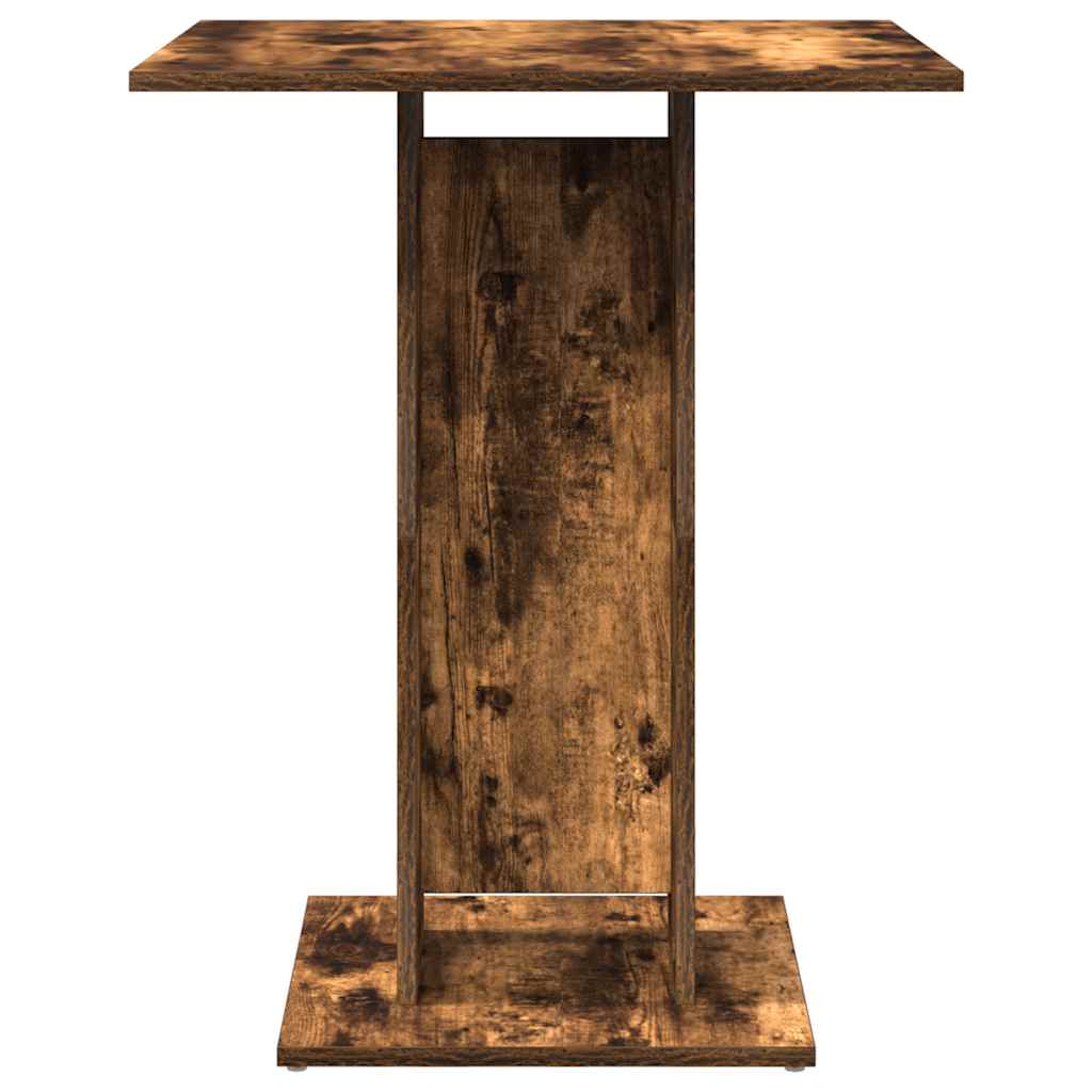 Table de bistro Chêne fumé 60x60x75 cm Bois d'ingénierie