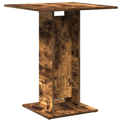 Table de bistro Chêne fumé 60x60x75 cm Bois d'ingénierie