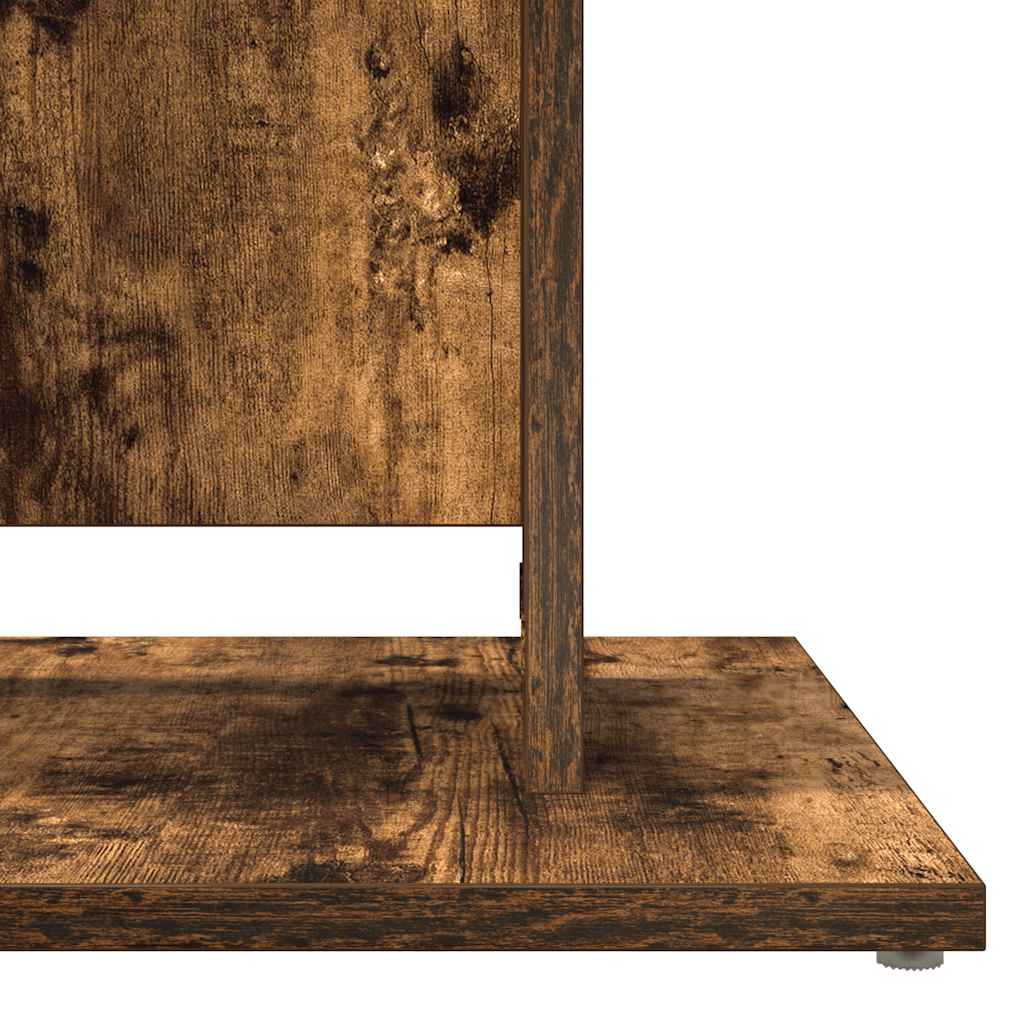 Table de bistro Chêne fumé 60x60x75 cm Bois d'ingénierie