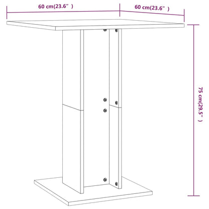 Table de bistro Chêne marron 60x60x75 cm Bois d'ingénierie