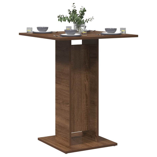 Table de bistro Chêne marron 60x60x75 cm Bois d'ingénierie