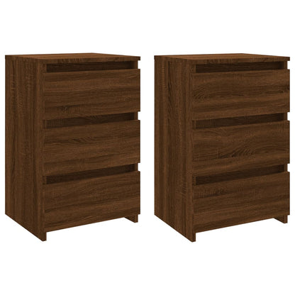 Tables de chevet 2pcs Chêne marron 40x35x62,5cm Bois ingénierie