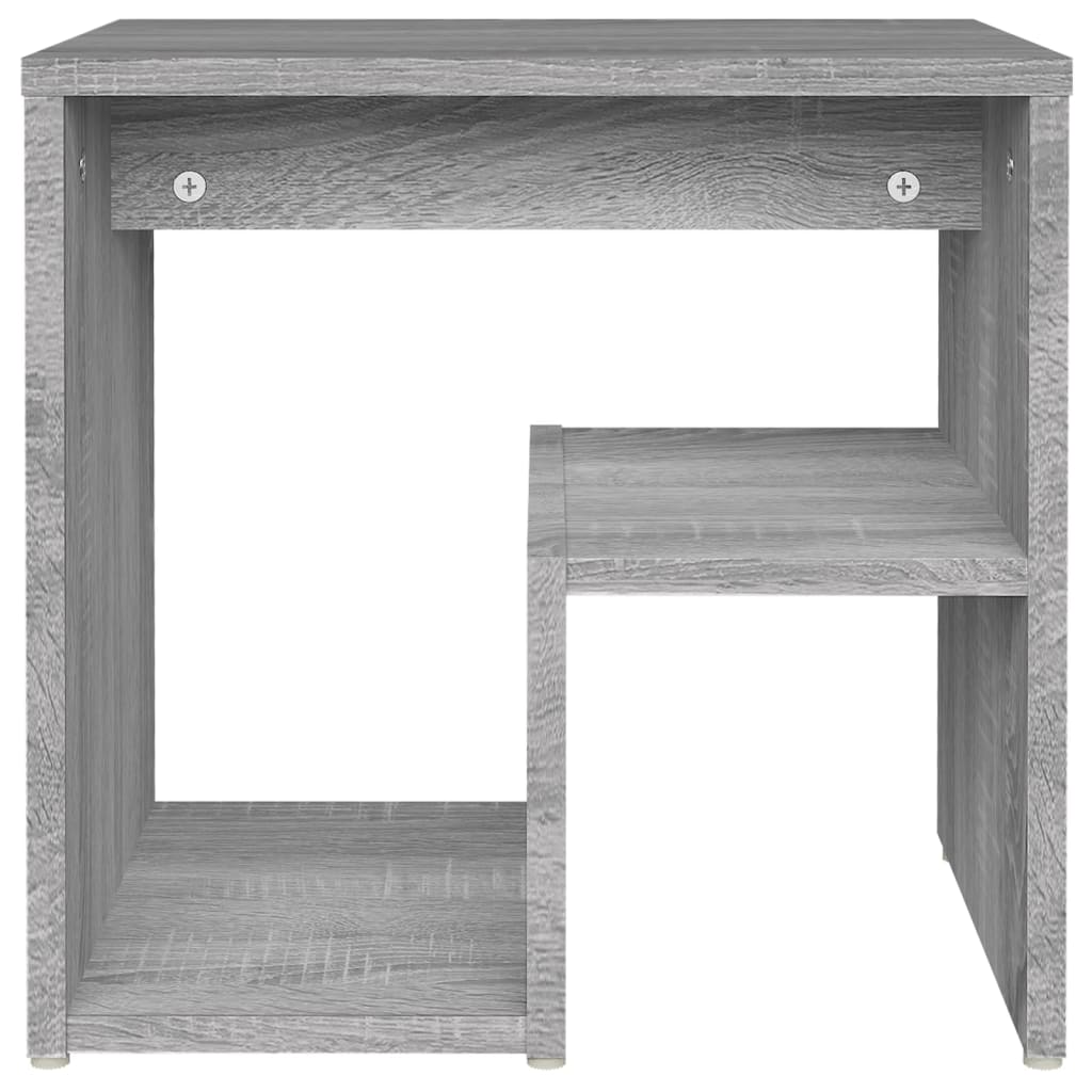 Table de chevet Sonoma gris 40x30x40 cm Bois d'ingénierie