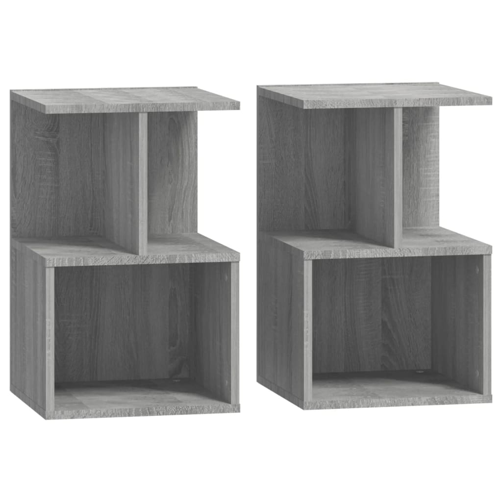 Tables de chevet 2 pcs Sonoma gris 35x35x55 cm Bois ingénierie