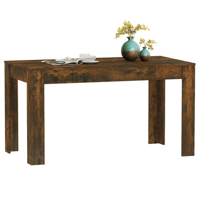 Table à manger chêne fumé 140x74,5x76 cm bois d'ingénierie