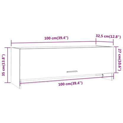 Garde-robe Chêne fumé 100x32,5x35 cm Bois d'ingénierie