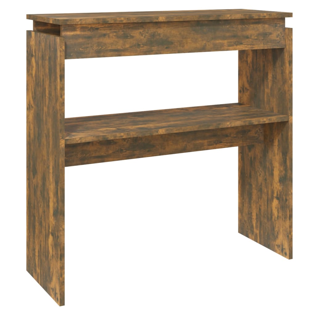 Table console Chêne fumé 80x30x80 cm Bois d'ingénierie