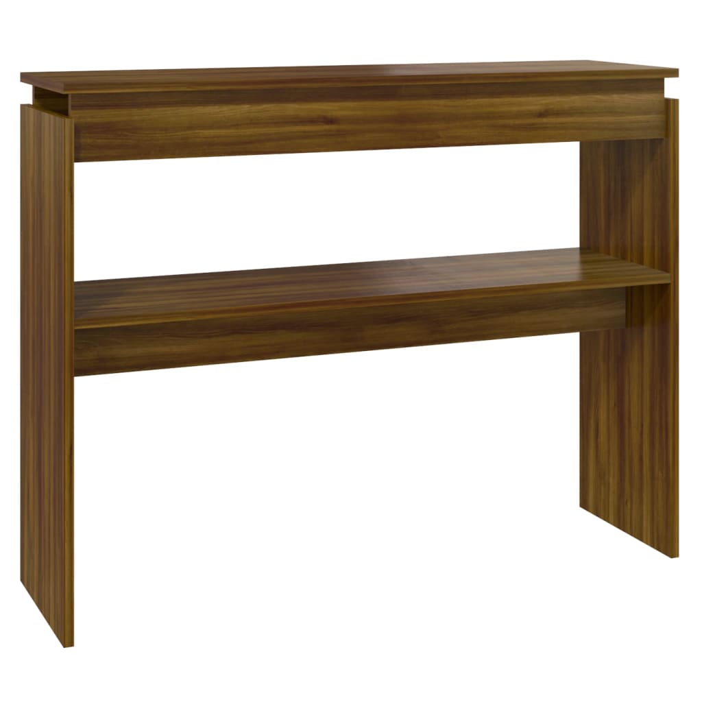 Table console Chêne marron 102x30x80 cm Bois d'ingénierie