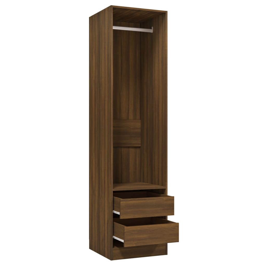 Armoire avec tiroirs Chêne marron 50x50x200cm Bois d'ingénierie