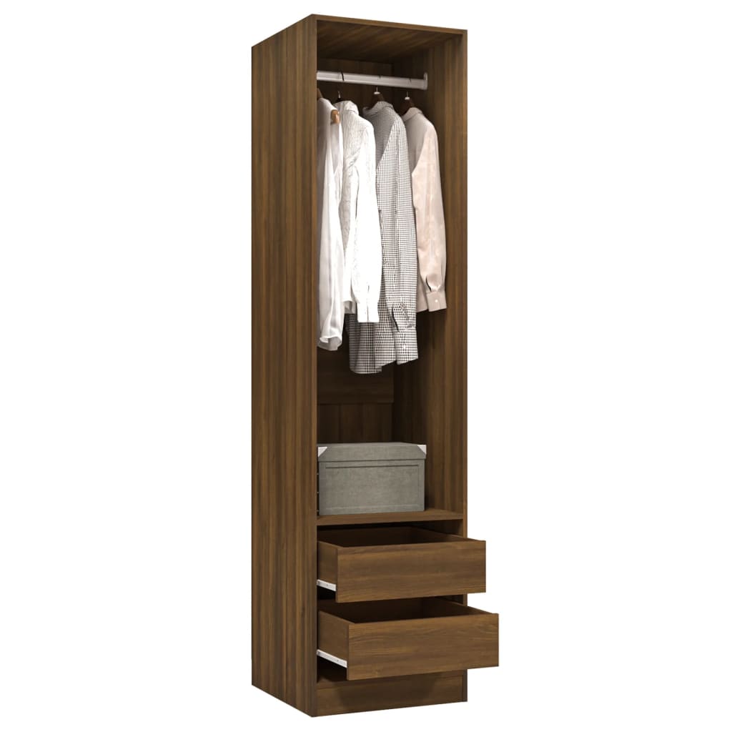 Armoire avec tiroirs Chêne marron 50x50x200cm Bois d'ingénierie