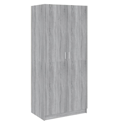 Garde-robe Sonoma gris 80x52x180 cm Bois d'ingénierie