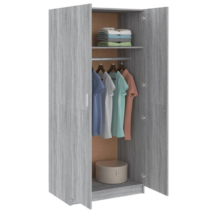 Garde-robe Sonoma gris 80x52x180 cm Bois d'ingénierie