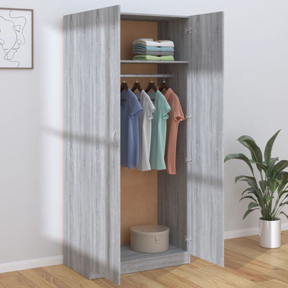 Garde-robe Sonoma gris 90x52x200 cm Bois d'ingénierie