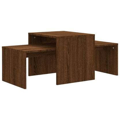 Ensemble table basse Chêne marron 100x48x40cm Bois d'ingénierie