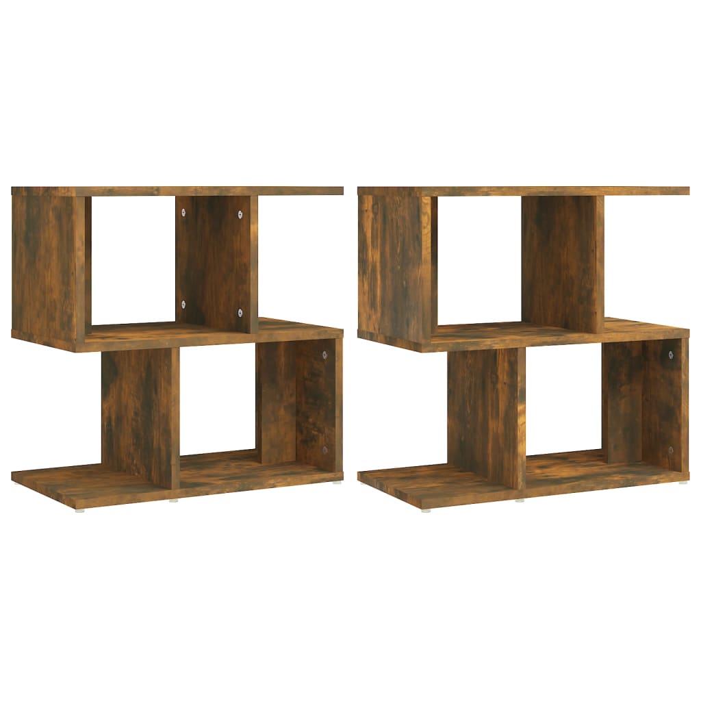 Tables de chevet 2pcs Chêne fumé 50x30x51,5cm Bois d'ingénierie