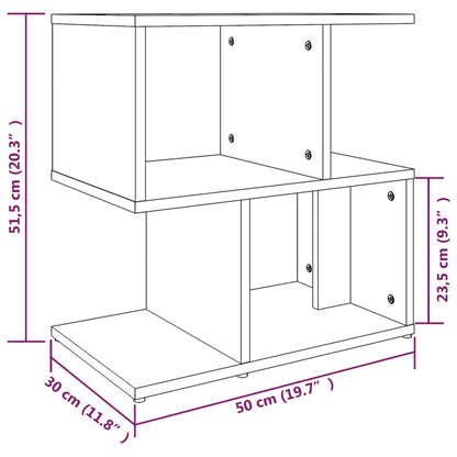 Tables de chevet 2pcs Chêne fumé 50x30x51,5cm Bois d'ingénierie