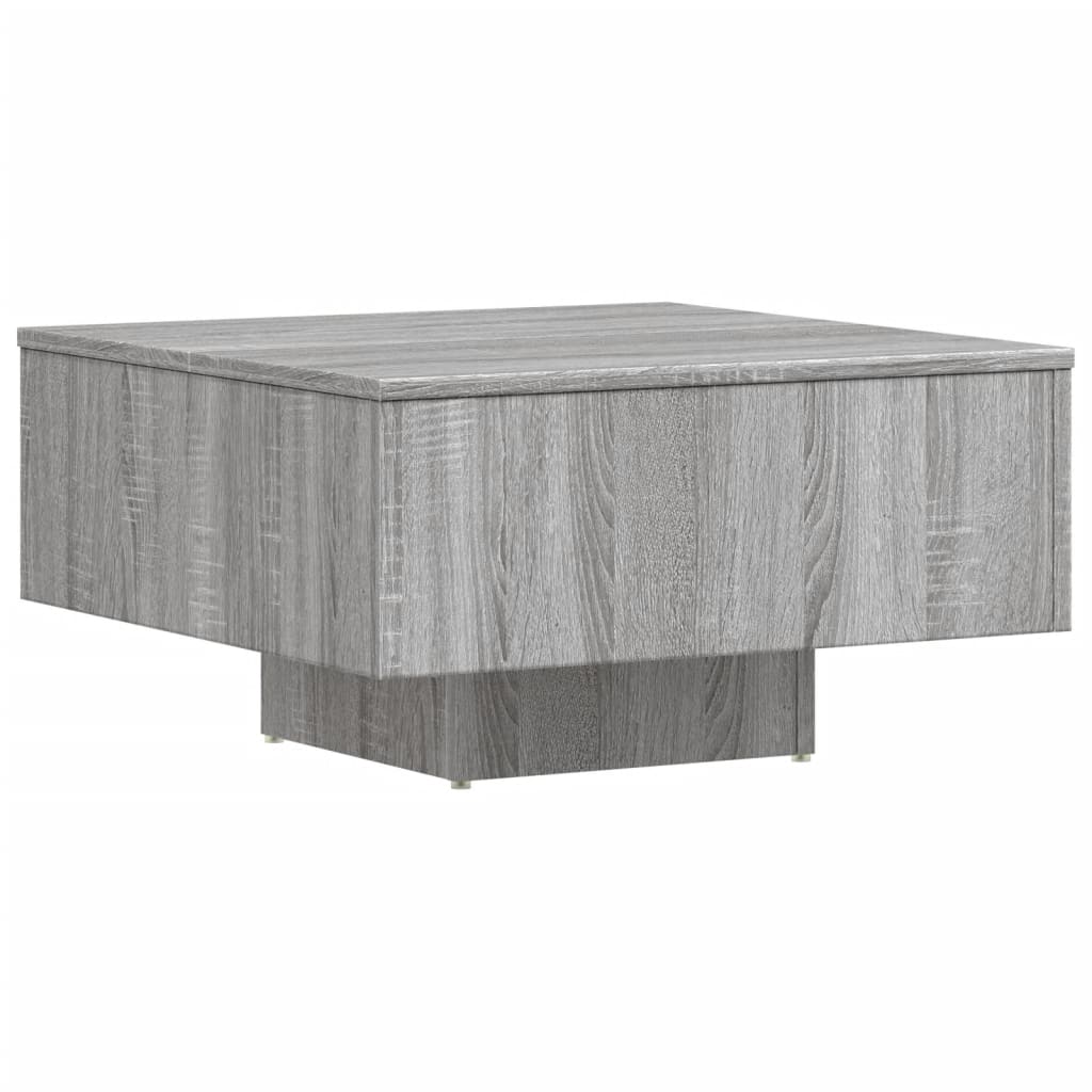 Table basse Sonoma gris 60x60x31,5 cm Bois d'ingénierie