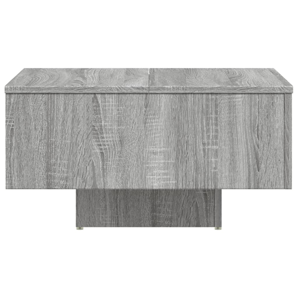 Table basse Sonoma gris 60x60x31,5 cm Bois d'ingénierie