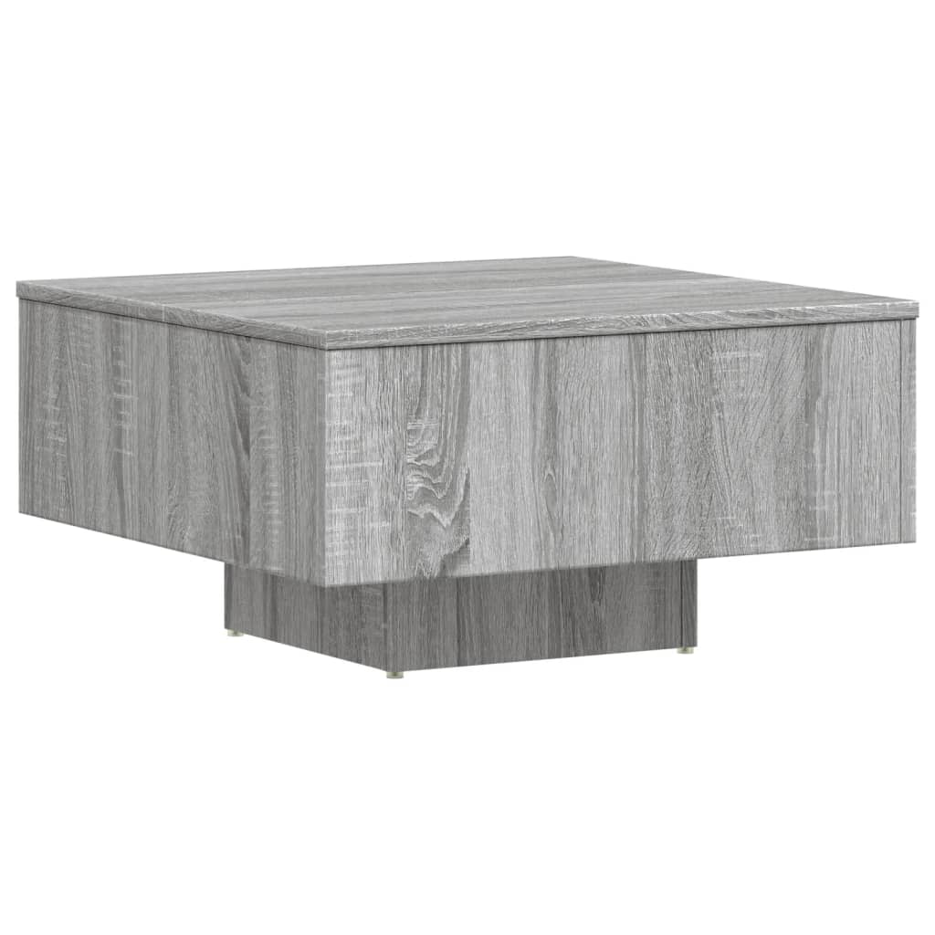 Table basse Sonoma gris 60x60x31,5 cm Bois d'ingénierie