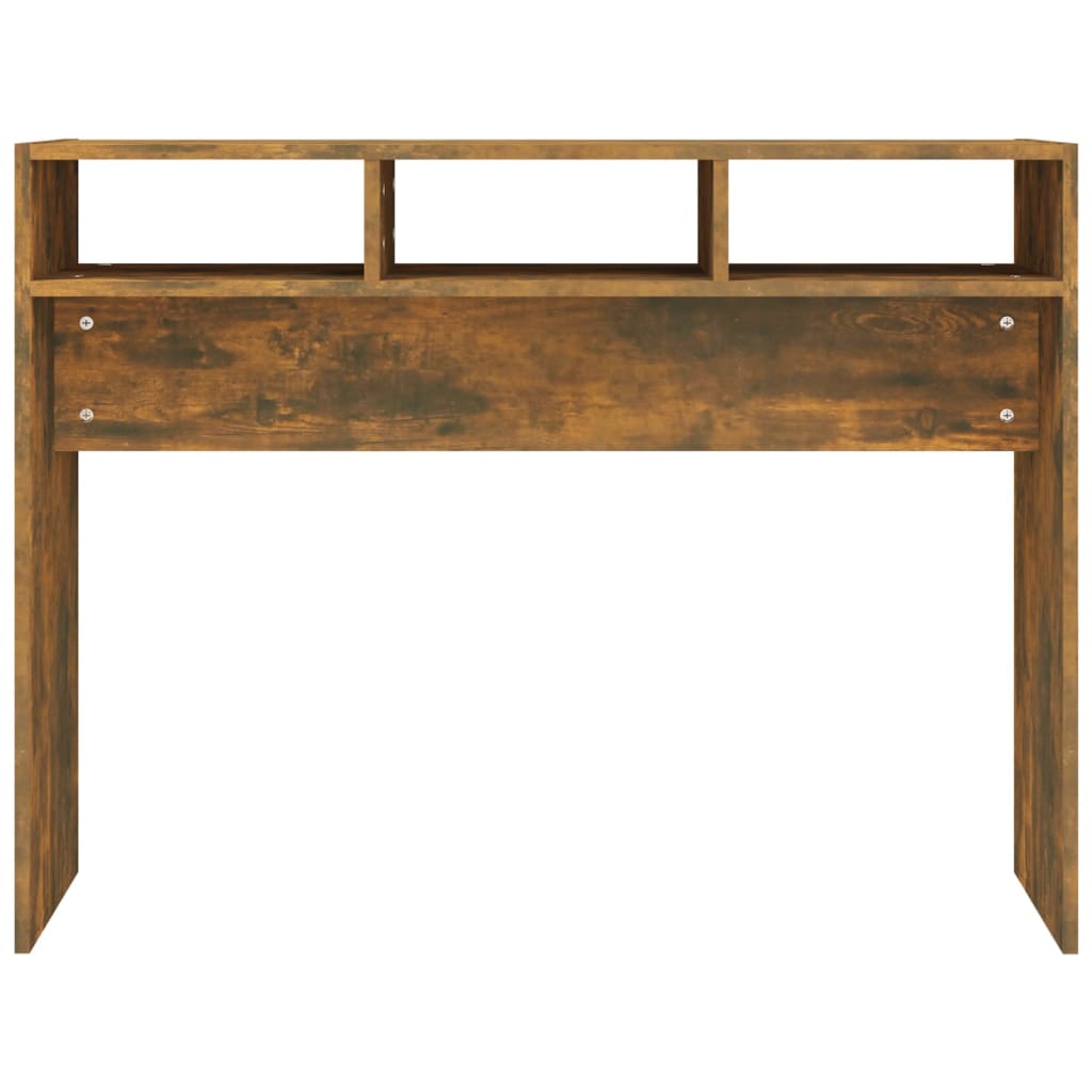 Table console Chêne fumé 105x30x80 cm Bois d'ingénierie