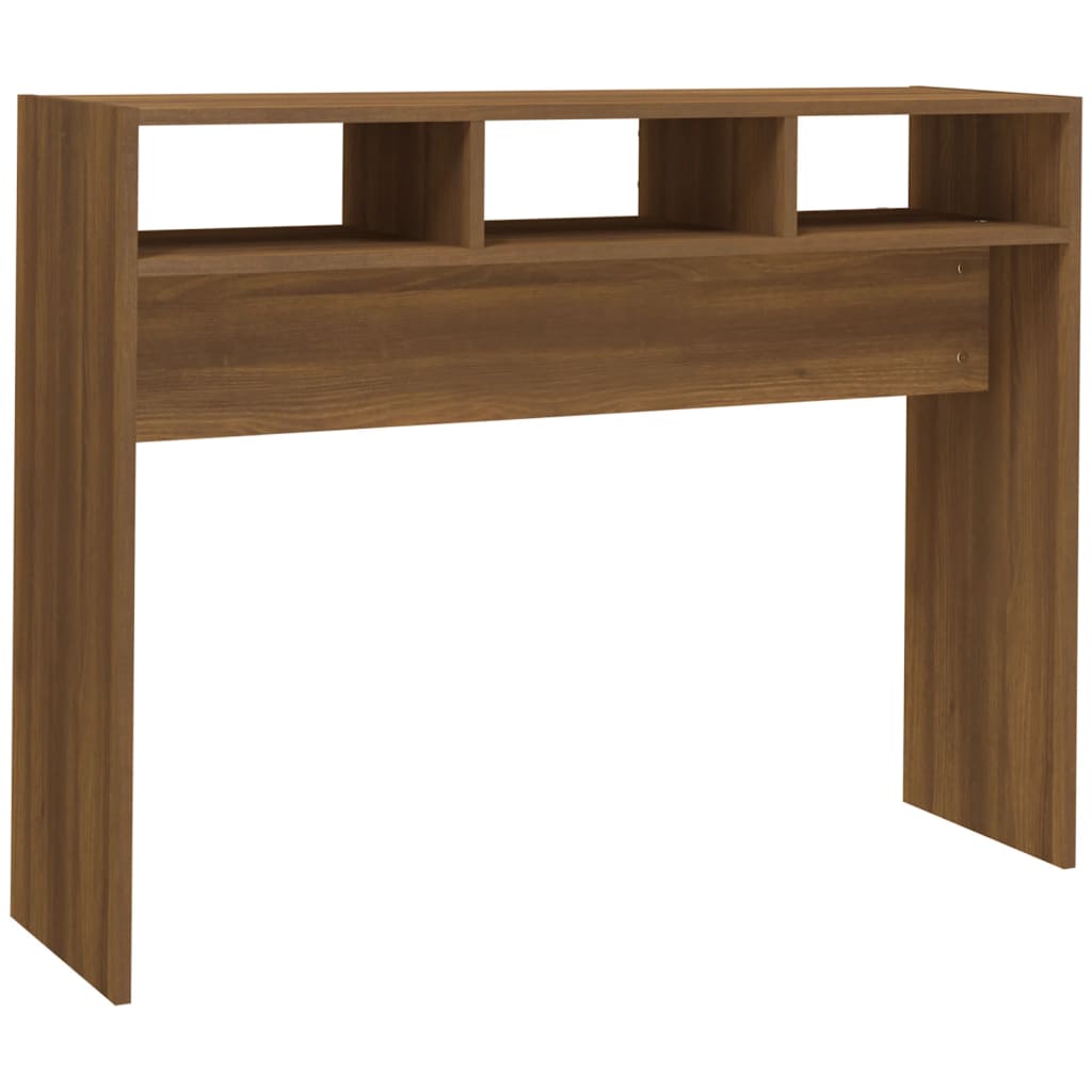 Table console Chêne marron 105x30x80 cm Bois d'ingénierie