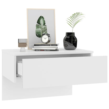 Tables de chevet murales 2 pcs Blanc