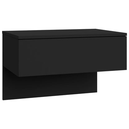 Tables de chevet murales 2 pcs Noir