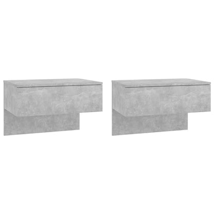 Tables de chevet murales 2 pcs Gris béton