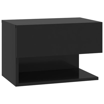 Tables de chevet murales 2 pcs Noir