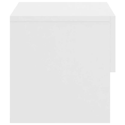 Tables de chevet murales 2 pcs Blanc brillant