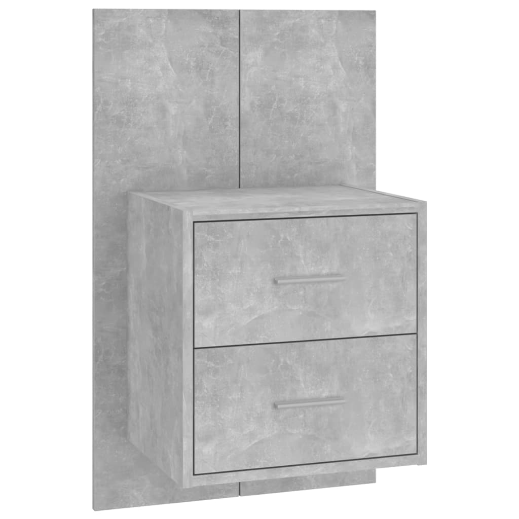 Tables de chevet murales 2 pcs Gris béton