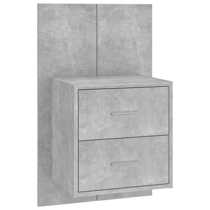 Tables de chevet murales 2 pcs Gris béton