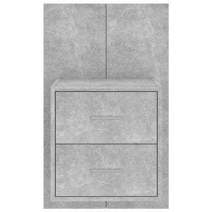 Tables de chevet murales 2 pcs Gris béton