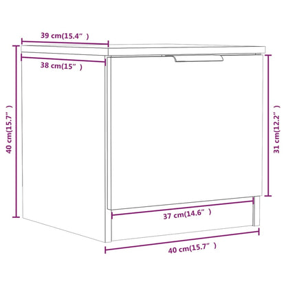 Tables de chevet 2 pcs Chêne sonoma 40x39x40 cm