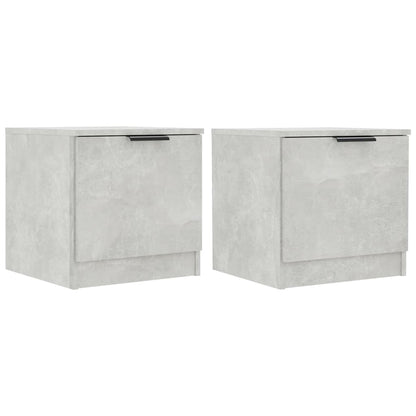 Tables de chevet 2 pcs Gris béton 40x39x40 cm