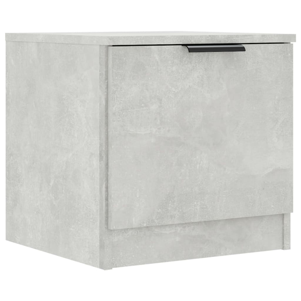 Tables de chevet 2 pcs Gris béton 40x39x40 cm