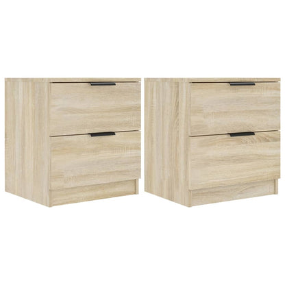 Tables de chevet 2 pcs Chêne Sonoma Bois d'ingénierie