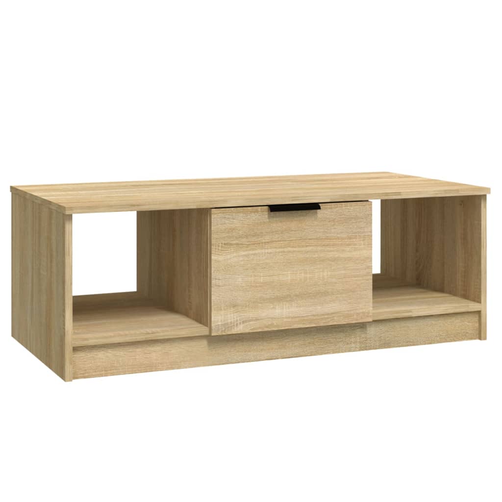 Table basse chêne sonoma 102x50x36 cm bois d'ingénierie