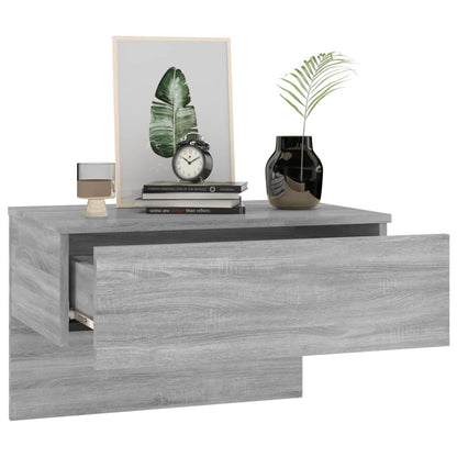 Tables de chevet murales 2 pcs Sonoma gris