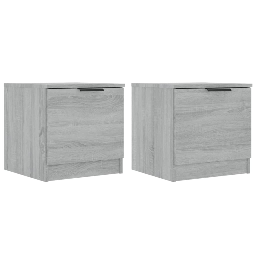 Tables de chevet 2 pcs Sonoma gris 40x39x40 cm