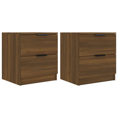 Tables de chevet 2 pcs Chêne marron Bois d'ingénierie