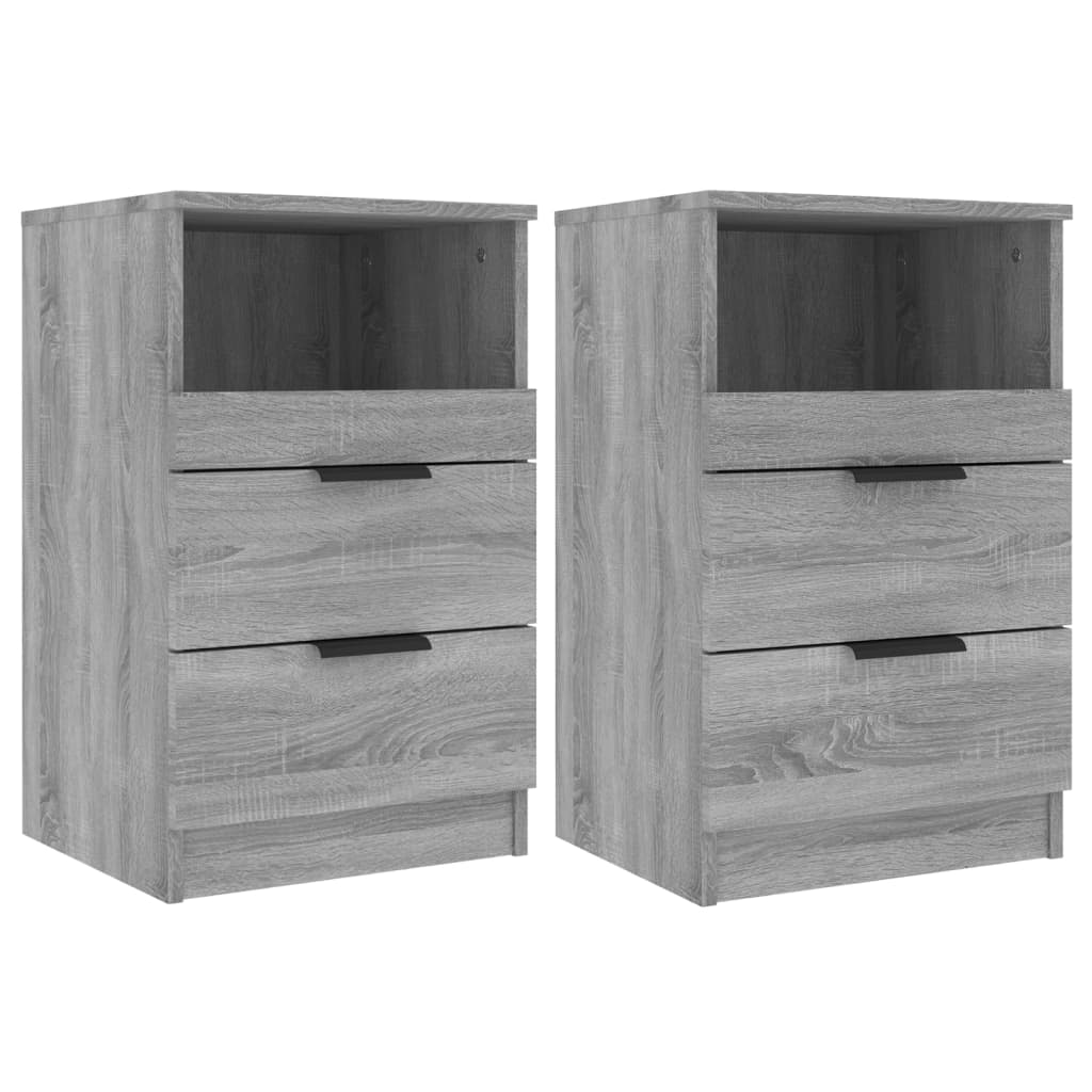 Tables de chevet 2 pcs Sonoma gris Bois d'ingénierie