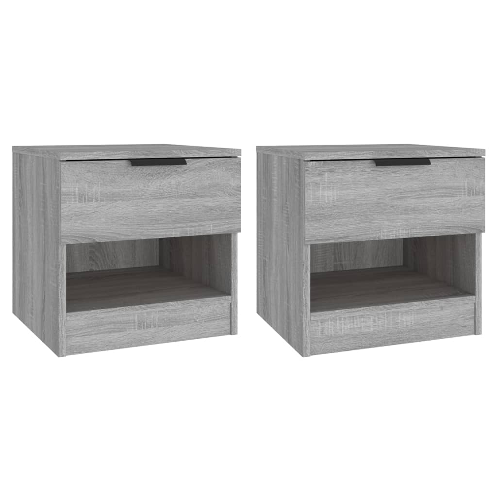 Tables de chevet 2 pcs Sonoma gris Bois d'ingénierie