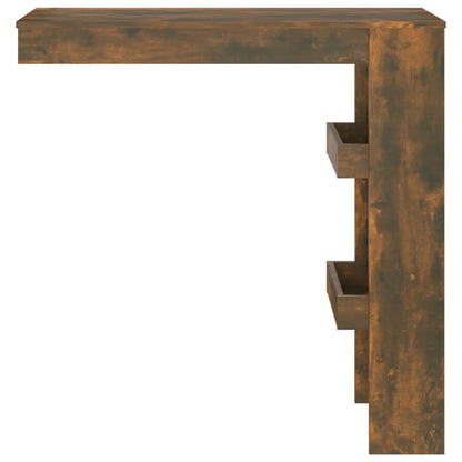 Table de bar murale Chêne fumé 102x45x103,5cm Bois d'ingénierie