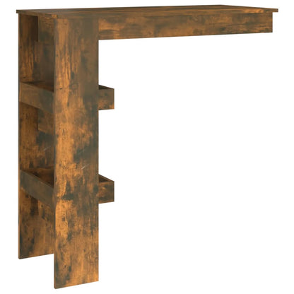 Table de bar murale Chêne fumé 102x45x103,5cm Bois d'ingénierie